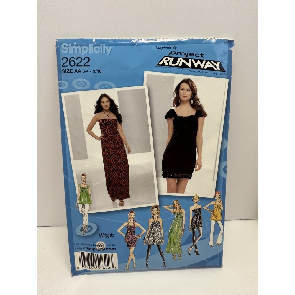 Simplicity 2622 Project Runway Junior Knit Dress Tunic Pattern AA 3/4-9/10 UNCUT
